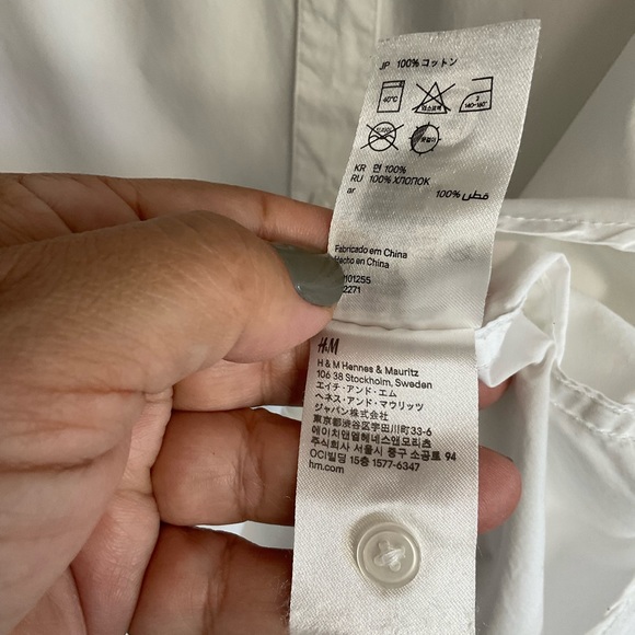 H&M Mandarin Collar Button Up Shirt - Picture 7 of 8